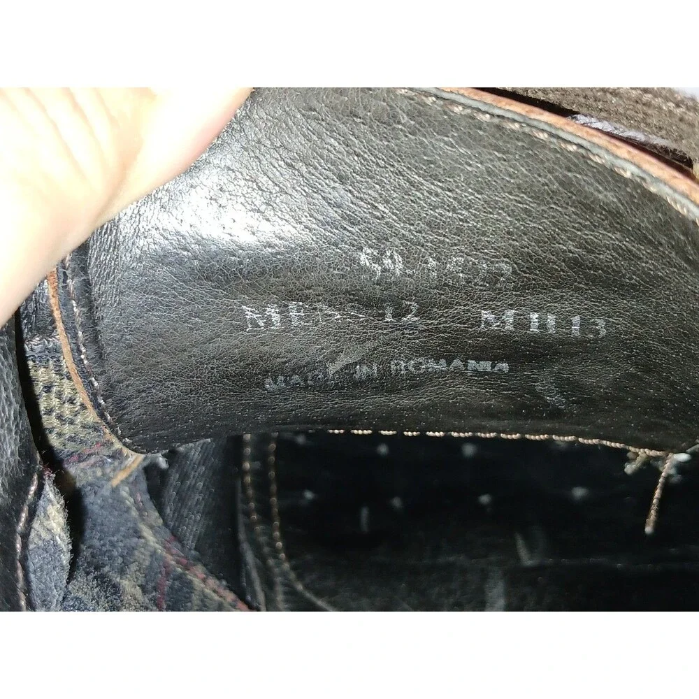 Johnston & Murphy Brown Leather Derby Shoes Size 12 Romania Dress